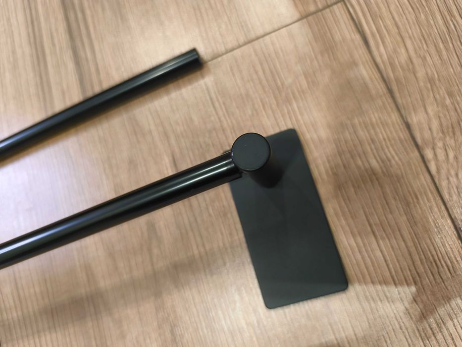 wieszak uchwyt na ręczniki czarny mat samoprzylepny