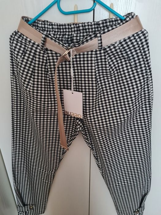 Spodnie długie krata