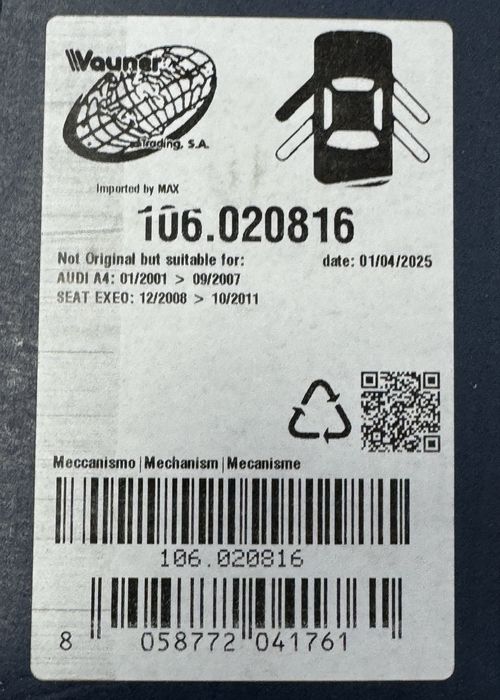 Audi A4 b6 Mecanismo do Elevador vidro