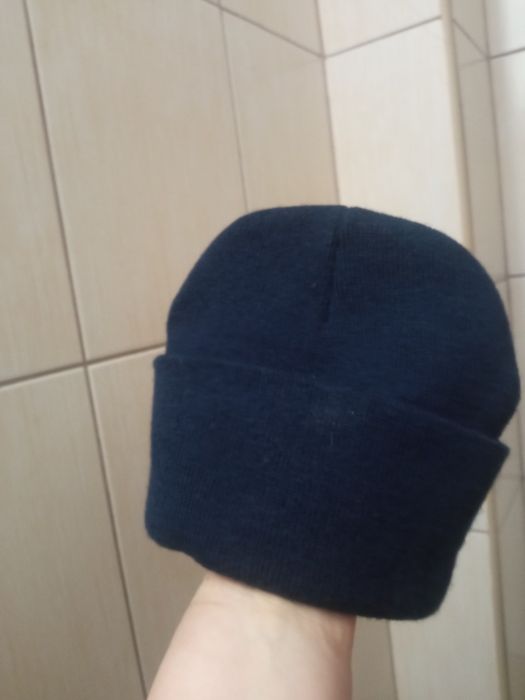 Czapka na zimę granatowa dla chłopca dla dziewczynki