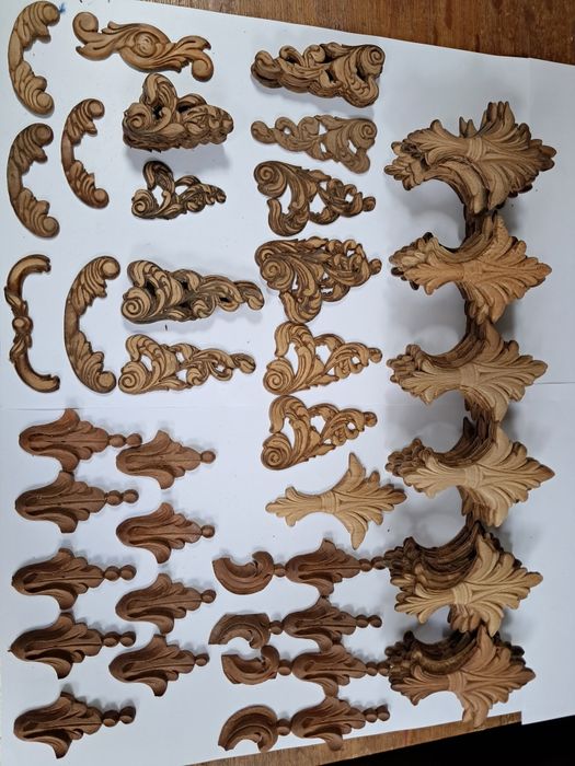 Peças decoraticas de madeira para móveis
