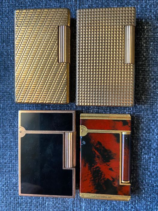 Isqueiros ST. Dupont, Ouro e Laquê (Originais)
