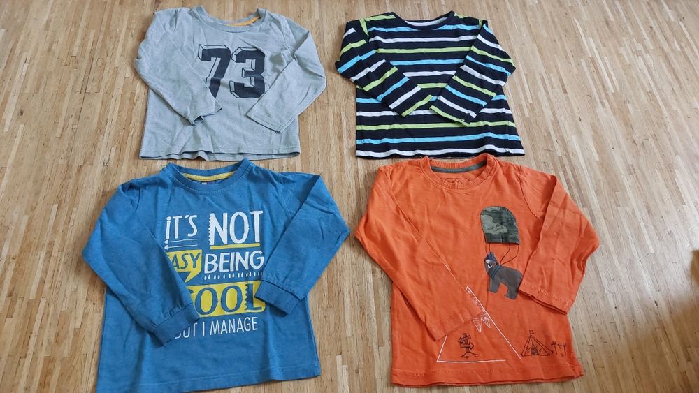 Zestaw 4x bluzka długi rękaw r.98