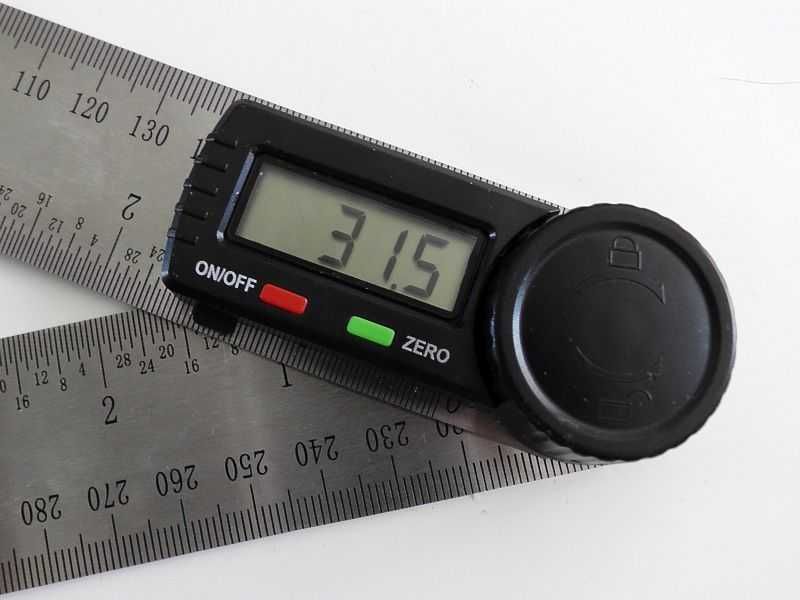 Kątomierz cyfrowy 0-360° 200 mm rozwarty 400mm LCD