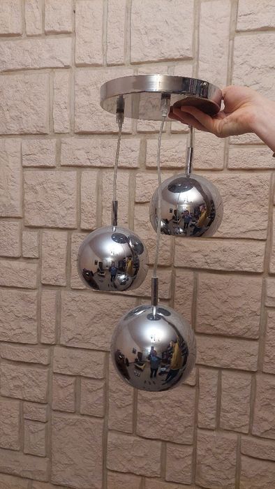 Lampa wisząca 3 metalowe kule