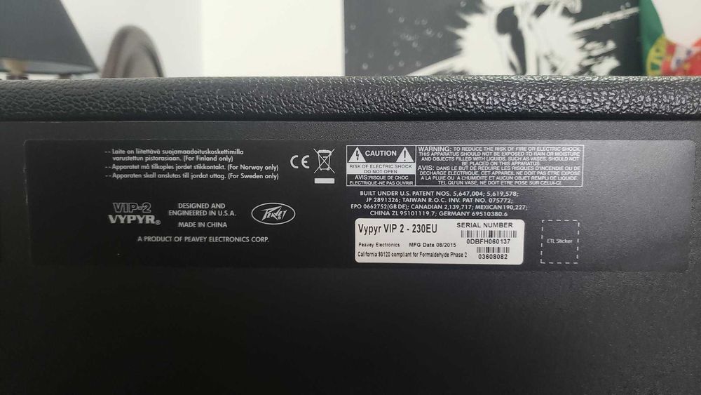 Peavey Vypyr VIP 2 – Amplificador guitarra 40W (com caixa) - PREÇO FIXO