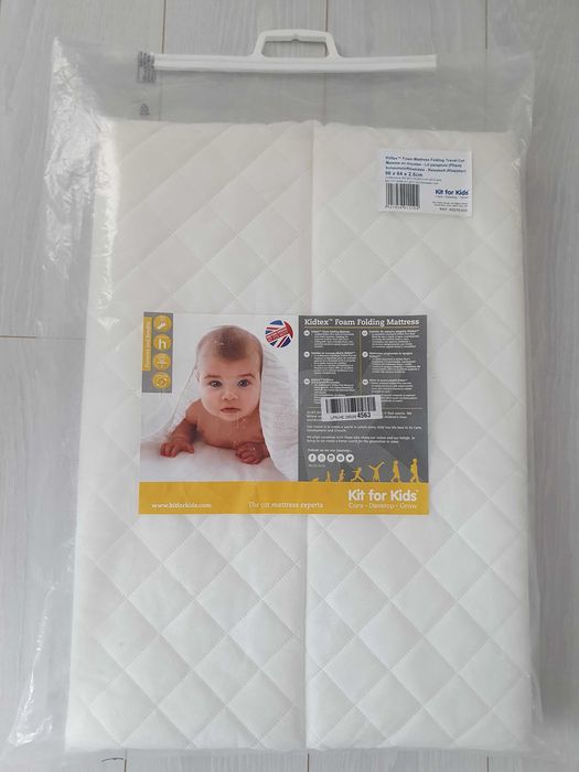 Piankowy materac podróżny do łóżeczka Kidtex (96 x 64 x 2,5 cm)