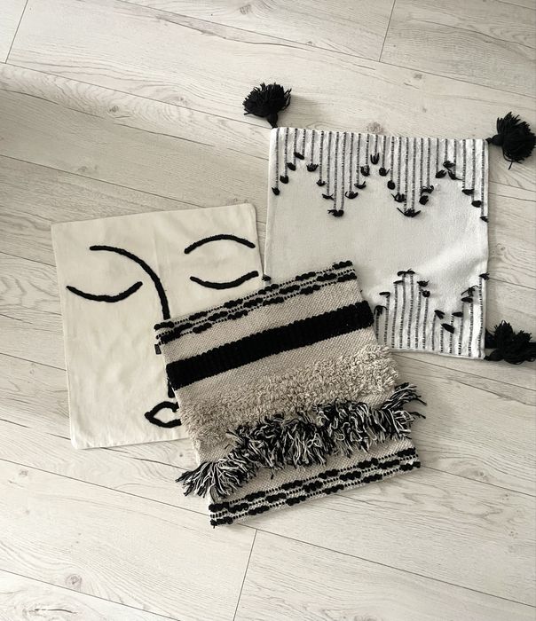 Ozdobne dekoracyjne poszewki na poduszki boho scandi 40cm/ 45 cm