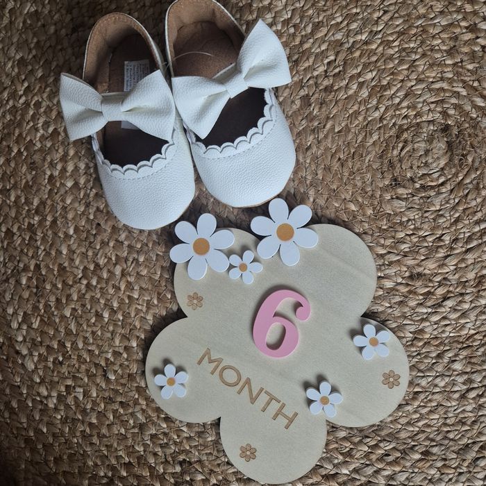 Buciki chrzest dziewczynka Milulove  0/6 mc lub 6/12