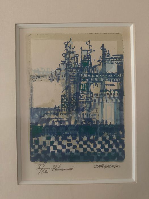 Manuel Cargaleiro serigrafia Rehaussée