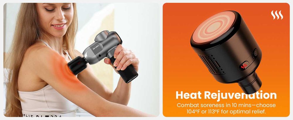 Перкусійний масажер з підігрівом BOB AND BRAD C2 Pro (США)