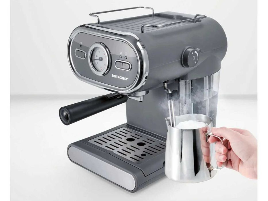Кавоварка еспресо Silver Crest Kitchen Tools SEM 1100 D3 Пастельний антрацит (70228855)