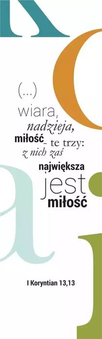 Zakładka Duża - Wiara, Nadzieja, Miłość. Nowy Produkt