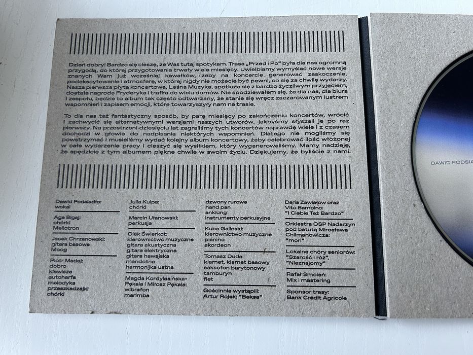 Limitowana płyta CD Dawida Podsiadło „Przed i Po”