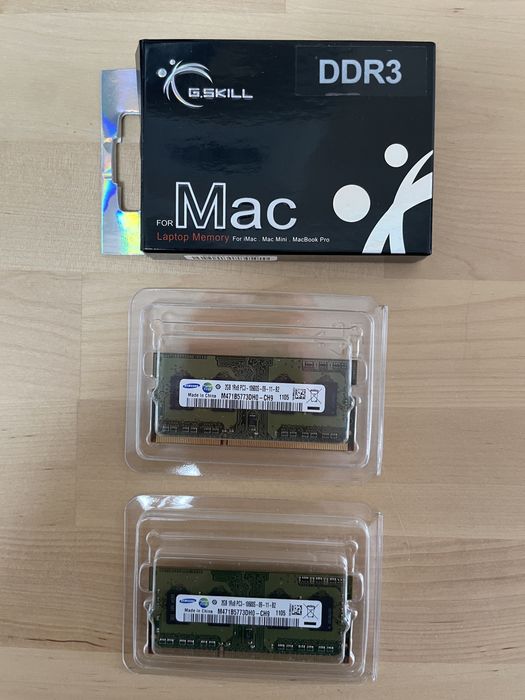 Memória RAM 2GB + 2GB Mac PC3-10600