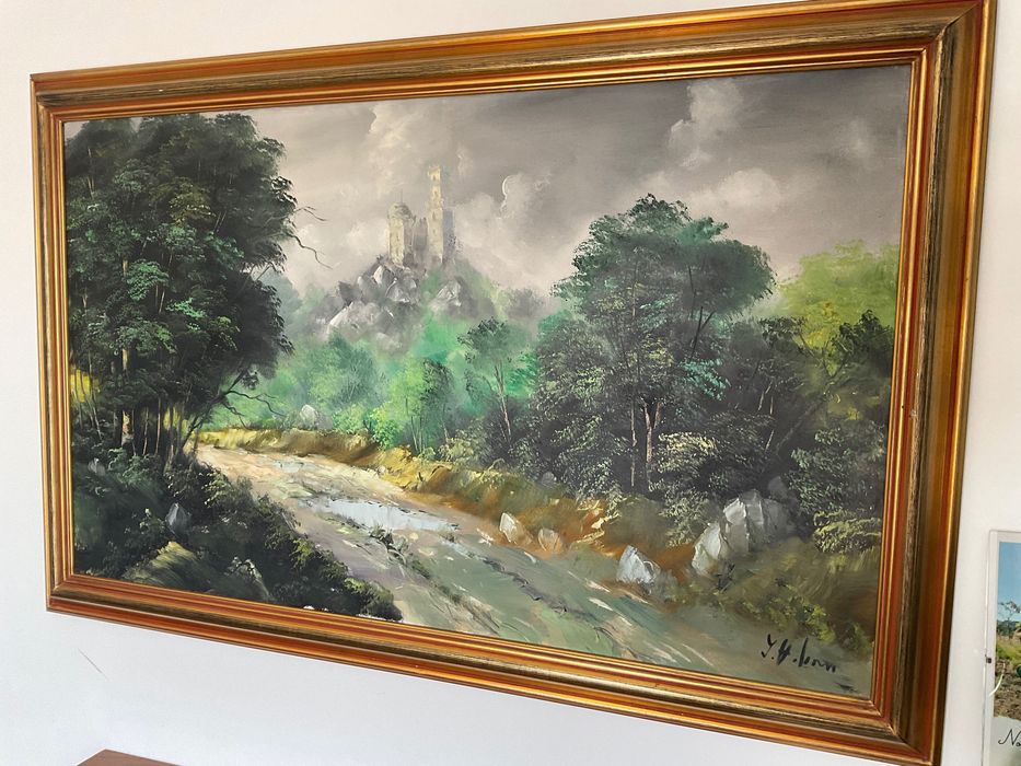 Tela pintada a óleo , bela