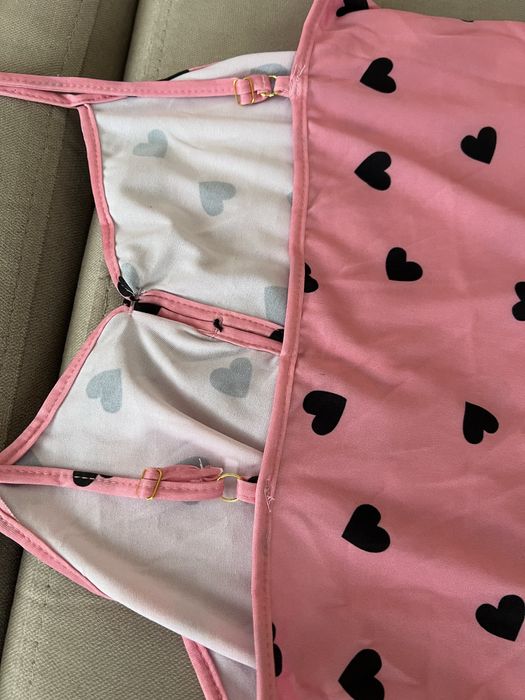 NOWA Piżama damska komplet- koszulka+spodenki! Koronka w serduszka