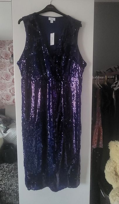 Cekinowa sukienka midii 52-54, Sylwester,  święta inne imprezy,  Coast