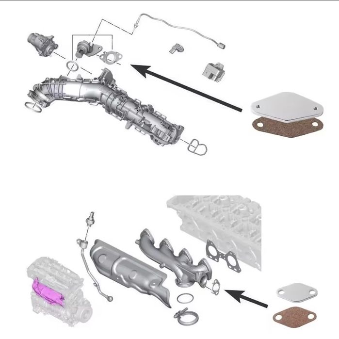Kit remoção anulação válvula egr motor b47 2.0 BMW