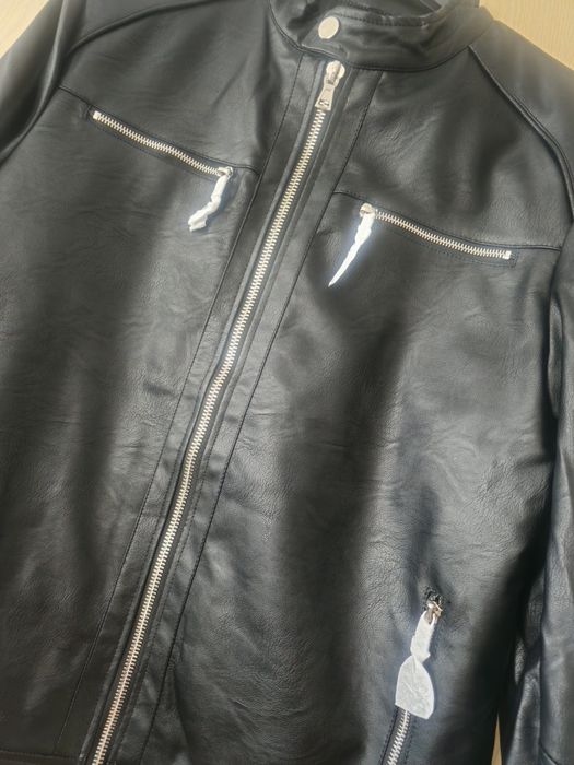 Kurtka męska z eco skóry