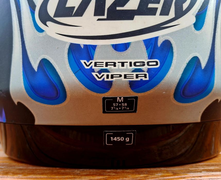 Мотошолом LAZER Vertigo Viper Black-Blue  розмір М