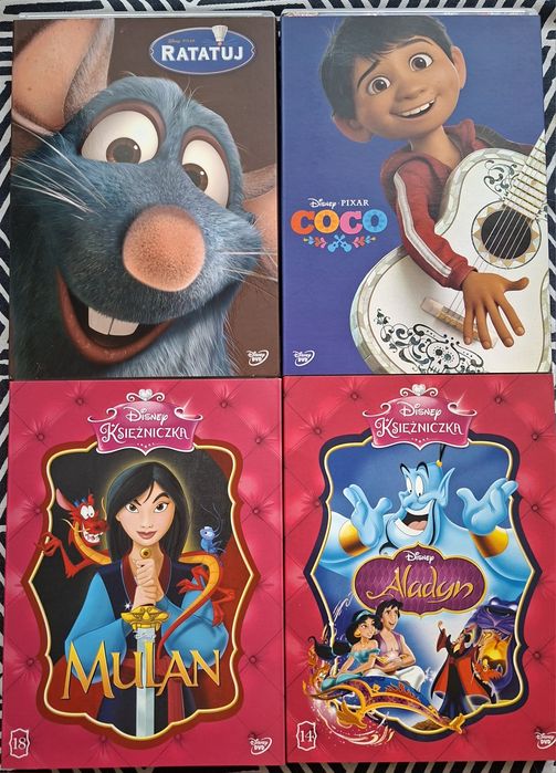 Ratatuj, Coco, Aladyn, Mulan - DVD