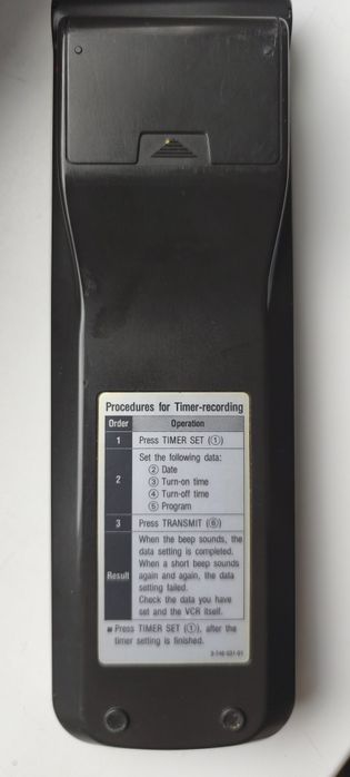 Orginalny pilot VTR/TV. RMT/V474