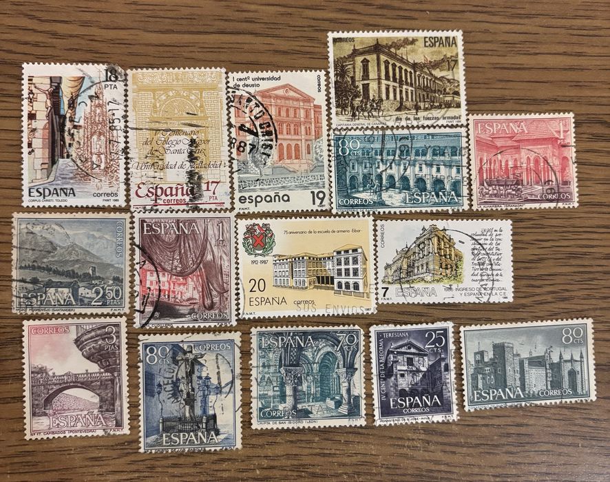 Гашені марки з Іспанії - споруди
