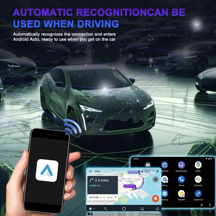 Adaptador sem fios Android Auto NOVO