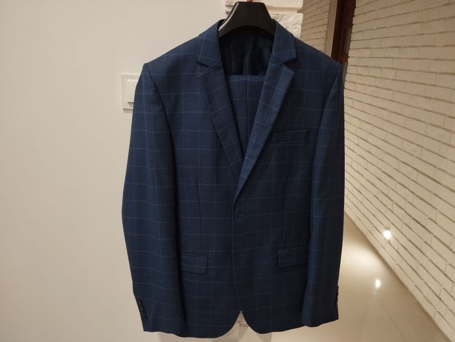 Garnitur męski w kratkę