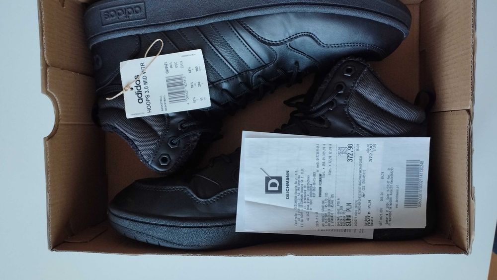 Buty Adidas "Hopps 3.0 Mid Wtr" rozmiar 10,5 na gwarancji.