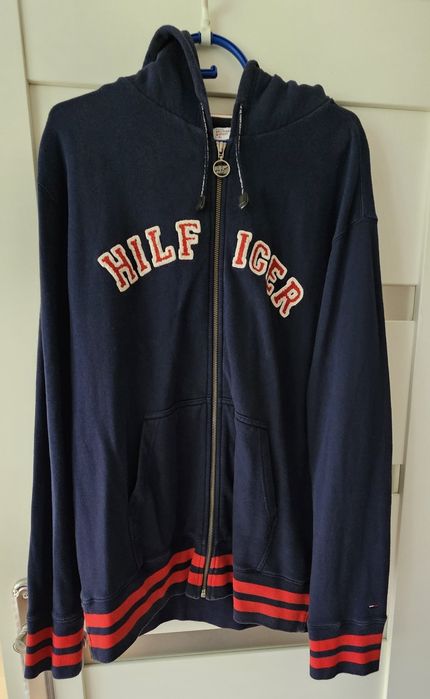 Tommy Hilfiger XL bluza z kapturem granatowa bawełna armani boss gucci