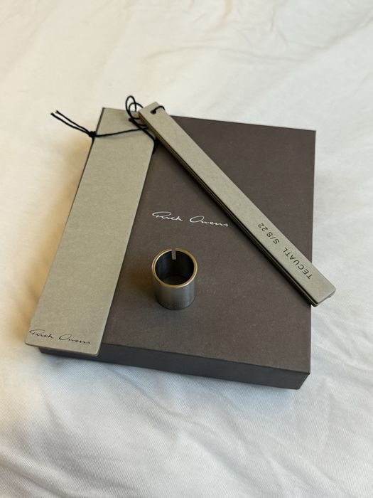 Rick Owens Silver Slitted Thumb Ring