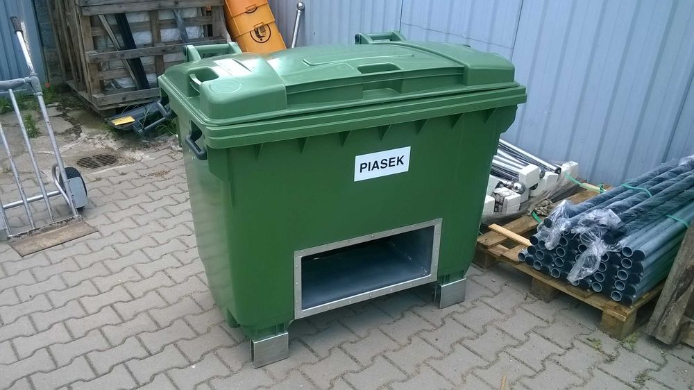 Pojemnik na piasek i sól skrzynia 660l max pojemność - kosz segregacja