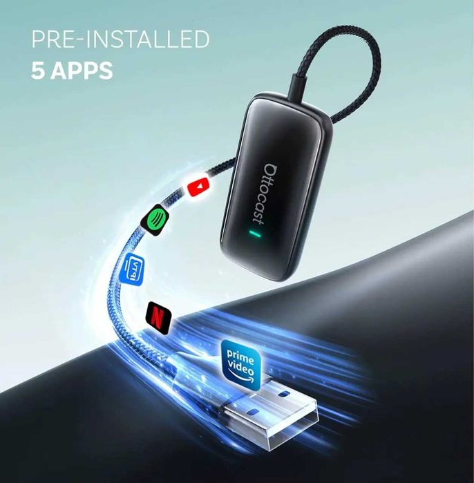 Ottocast Play2Video Ultra AI Box 3-в-1, CarPlay/Android Auto
