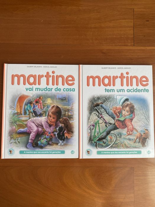 Livros e mala martine- martine vai mudar de casa, tem um acidente