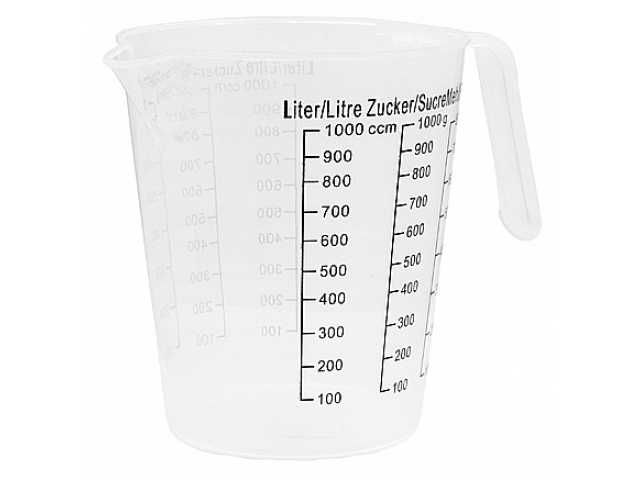 Dzbanek miarka kuchenna do mąki cukru wody 3 skale miernicze