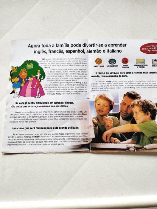 Coleção de livros e dvd's de curso de línguas para toda a família