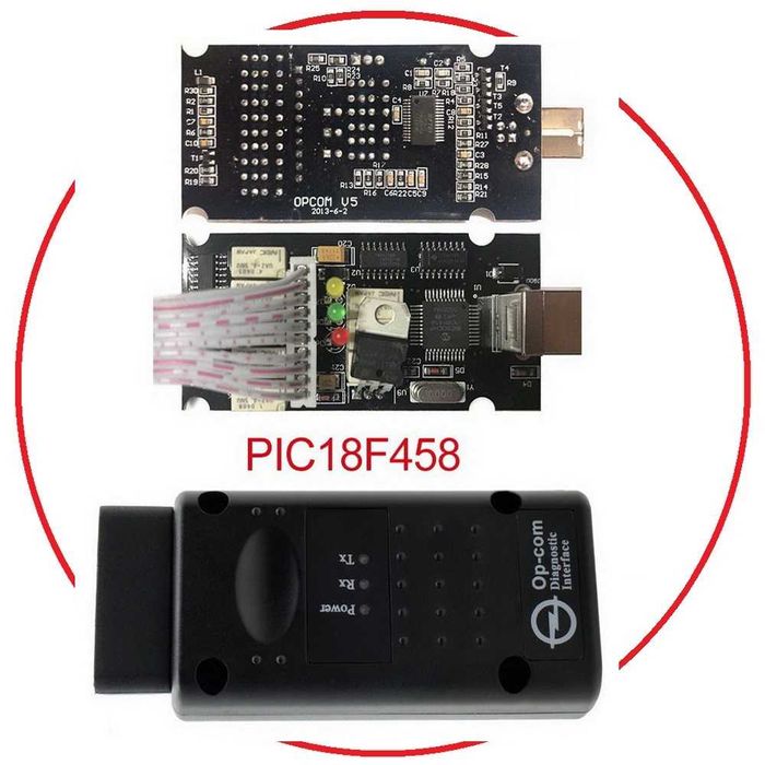 OpCom Opel Ver1.99 с PIC18F458 чип FTDI OBD2 для диагностики