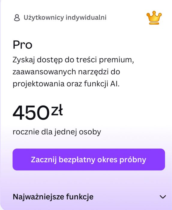 Dostep do canva pro na rok