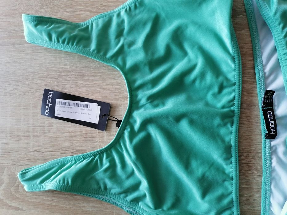 Boohoo strój kąpielowy seledynowy XL