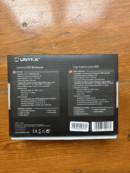 UNYKA External HDD Enclousure