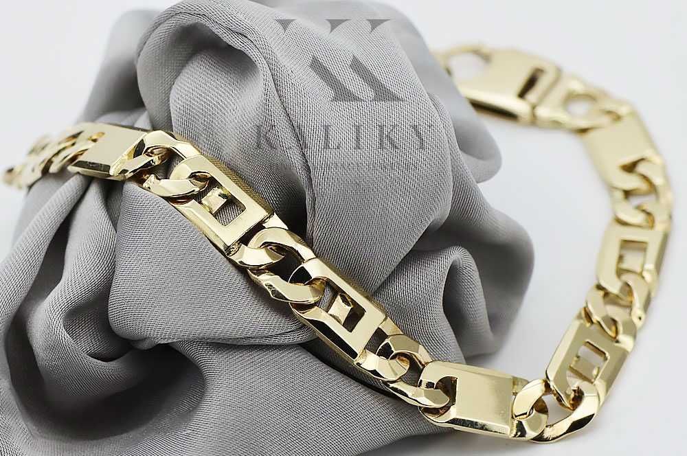 Złota bransoletka 14k 585 Tygrysie oko cb098y 8mm 14k żółte złoto 23,5cm Katowice biżuteria