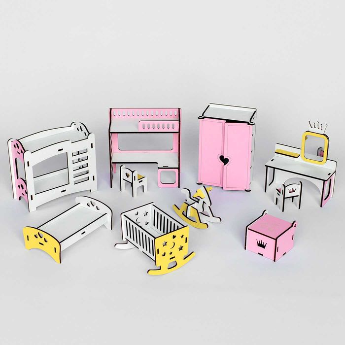 Меблі для ляльок Лол в ляльковий будиночок Спальня мебель для кукол