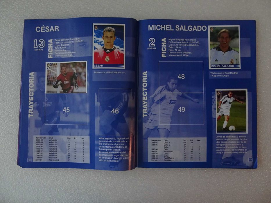 Caderneta de cromos de futebol Real Madrid - Panini (tem 61 cromos)