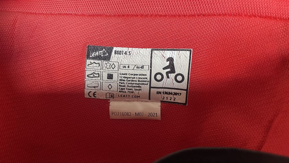 Buty moto cross leatt 4.5 czerwone 42