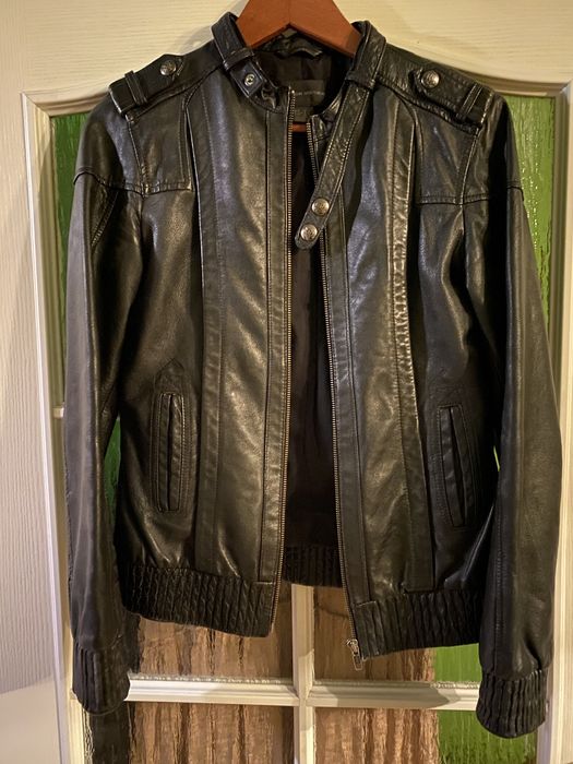 Skorzana kurtka Mango M