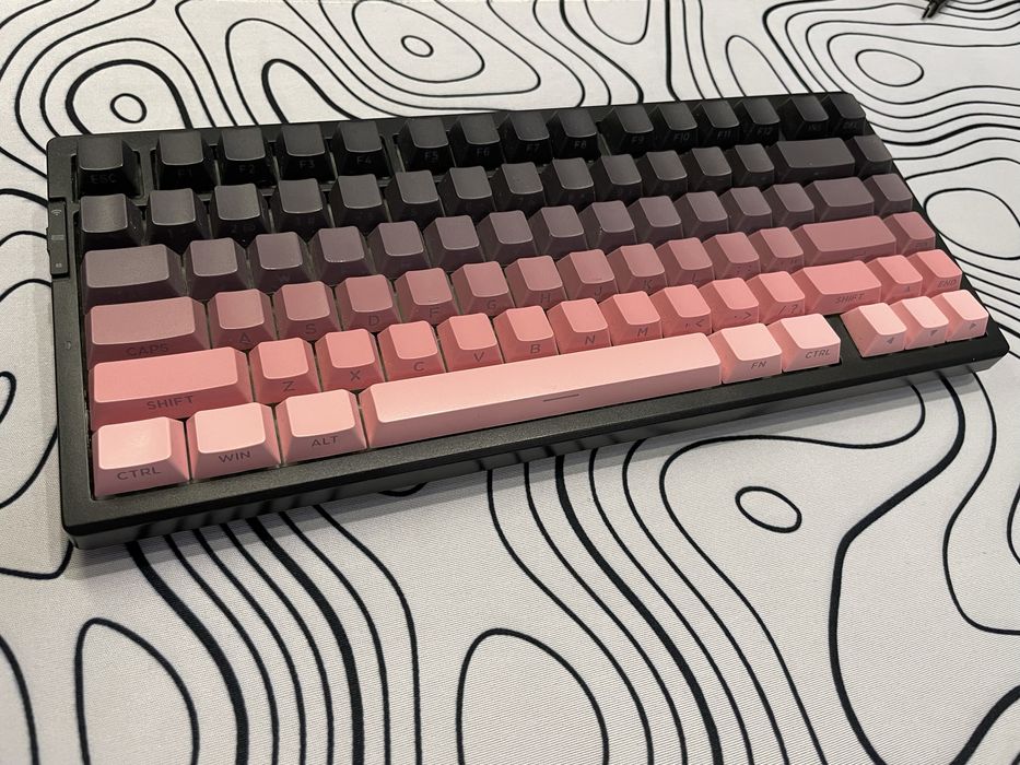 Клавіатура MCHOSE G75 Pro RGB Mechanical Matcha Latte Switch V2 Wireless (MC-G75-16A) Black/Pink