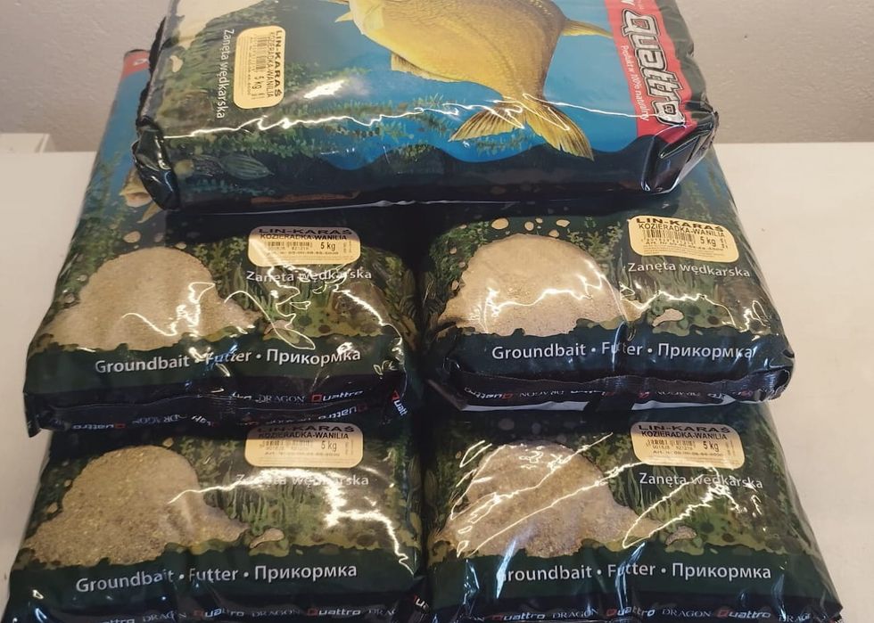 Dragon Zanęta Quattro 25kg Lin, Karaś Kozieradka-Wanilia - ZESTAW