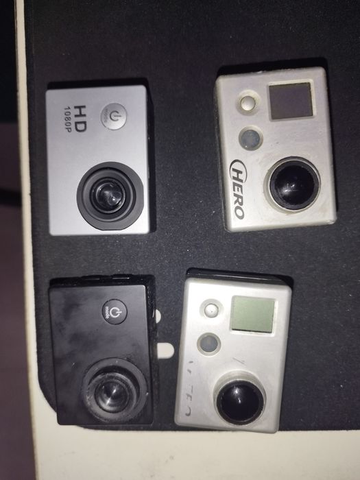 2 GoPro Hero e 2 câmeras de ação